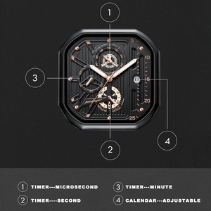 POEDAGAR 628 di lusso orologio da <span class=keywords><strong>uomo</strong></span> moda 3 aghi cronografo sportivo in <span class=keywords><strong>pelle</strong></span> <span class=keywords><strong>orologi</strong></span> impermeabile luminoso orologio da polso da <span class=keywords><strong>uomo</strong></span> - Product Image 5