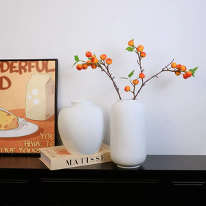 Nuovo Prodotto: <span class=keywords><strong>Vaso</strong></span> in Ceramica Bianca Lucida <span class=keywords><strong>per</strong></span> Fiori Secchi o in Acqua, Decorazione <span class=keywords><strong>per</strong></span> Soggiorno e Ingresso - Product Image 4