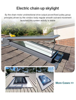 DEEZON Ventana Superior de Diseño Moderno, Tragaluces Automático Deslizante de Aleación de Aluminio con Perfil de Toldo Transom para Cocina