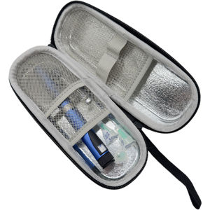 Étui à stylos isolé, organiseur de voyage |   Coque rigide à fermeture éclair |   Pochette de transport portable |   Sac Organisateur Compact |   Logo OEM - Product Image 4