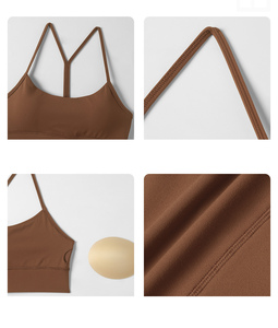 <span class=keywords><strong>Reggiseno</strong></span> Sportivo di Alta Qualità con Logo Personalizzato, Design a Y sul Retro, Supporto Moderato, per Yoga e Sport - Product Image 6