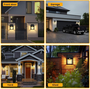 Applique murale solaire étanche IP65 avec détecteur de mouvement crépusculaire, 3 modes, rechargeable, pour porche et patio - Product Image 4
