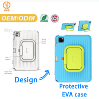 Étui de protection robuste en EVA HGD personnalisé pour tablette iPad 11 A16 2025, anti-chute, pour enfants, compatible Android, avec support intégré