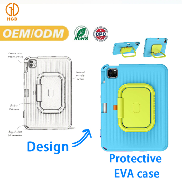 HGD Custom Heavy Duty EVA Tablet Case for iPad 11 A16 2025 Anti-drop Kids Device Android Protection Case Protective Stand Cover