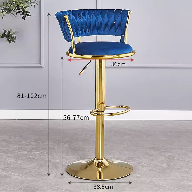 Sapphire blue-tall gold plated feet