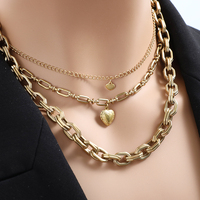 Miroir Polis or ne se décolore jamais en laiton brut longue chaîne hexagonale connectée chaîne lien mode colliers Bracelets boucles d'oreilles pour les femmes