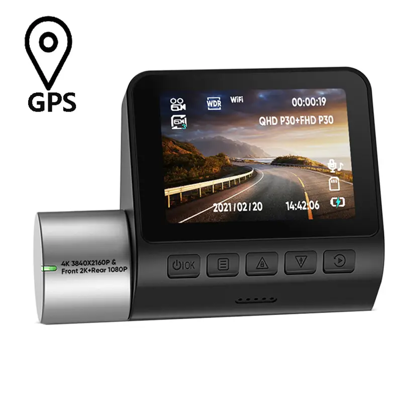 4K GPS App Contral Single Recording Car Camera SONY IMX335 Sensor Dash Camera NOVATEK WiFi Dash Cam Car Black Box