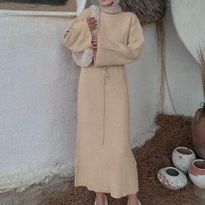 Conjunto de Ropa para Mujer 2024, Vestidos Casuales Y2k, Vestido Tubo, Vestido Largo de Encaje Tejido con Mangas Largas - Product Image 5