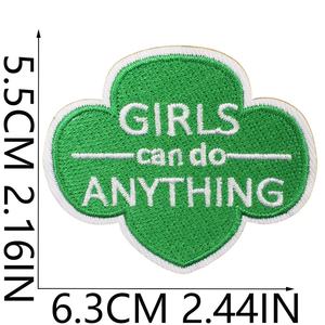 ชุดแผ่นปะติดรูปลูกเสือสาว DIY สำหรับตกแต่งถุงแจ็คเก็ตตัวแทนจำหน่ายคุกกี้ปักลายโคลเวอร์สีเขียวสำหรับห<span class=keywords><strong>ม</strong></span>วกลูกเสือแ<span class=keywords><strong>ม</strong></span>่ - Product Image 5