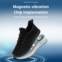 Chaussures de course unisexes à coussin magnétique, respirantes, avec empeigne en mesh solide, légères et amortissantes