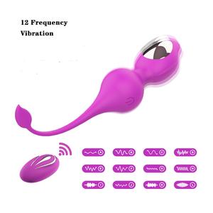 Novo Vibrador Remoto Rosa de Silicone com Bola de Apertar para Massagem Vaginal Recarregável para Mulheres - Product Image 4