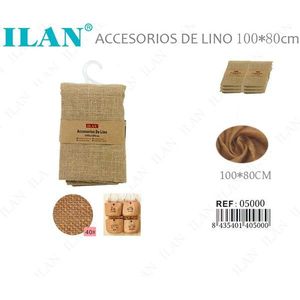 Tela de Lino ILAN 100x80cm Color Natural Decoración del Hogar - Product Image 3