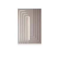 Décoration murale JZ Home Decor, grande œuvre d'art abstraite en bois avec éclairage LED, sculpture en bois 3D, peinture en relief