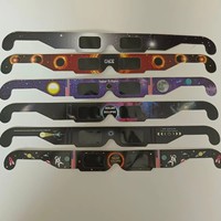 Lunettes personnalisées en papier pour l'éclipse solaire totale 2026, lunettes de vision carrées pour l'éclipse solaire, monture intégrale, résistantes aux UV, UV400, certifiées CE ISO