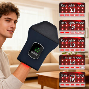 Sarung tangan terapi lampu merah 660nm 850nm, sarung tangan terapi cahaya merah penghilang nyeri tangan nirkabel dapat diisi ulang untuk jari pergelangan tangan - Product Image 3