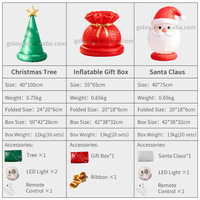 Décorations de Noël LED d'extérieur gonflables pour jardin, Père Noël télécommandé, accessoires de fête festifs