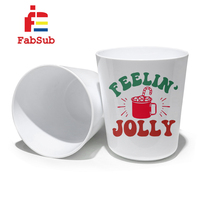 Tasses en polymère pour enfants Tasse à sublimation en plastique de 12oz 8oz avec ou sans poignée pour impression personnalisée