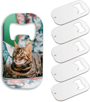Décapsuleur en forme de plaque militaire en acier inoxydable blanc pour sublimation