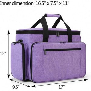 Free Sample Travel <b>Sewing</b> Accessories <b>Kits</b> Supplies Tote Bag Large Waterproof Polyester <b>Sewing</b> Machine Carrying Case - Product Image 5