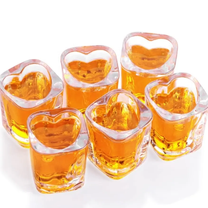 Hot bán Mini Shot Kính Whisky Shot Kính Cup 45ml tim Tequila mini bar Shot kính cho Đảng đám cưới hẹn hò