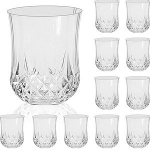 Verres à vin en plastique incassable de 7oz sans BPA de qualité alimentaire à motifs roses et transparents pour la fête de mariage - Product Image 1