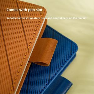Manufacturer Customized <b>A5</b> A6 Notebook With Pen Slot High End Luxury Pu Leather Meeting Diary Printed Journal Agenda <b>Notepad</b> - Product Image 2