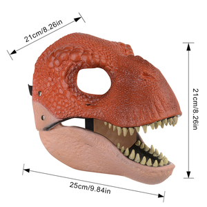 Máscara de dinosaurio de mandíbula móvil de dragón 3D, decoración de dinosaurio de mandíbula móvil para fiesta de Halloween, decoración de máscara de Cosplay, juguete divertido - Product Image 2