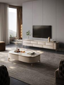 ชุดโต๊ะกาแฟสแตนเลสหินอ่อนสุดหรูมีเอกลักษณ์ทันสมัยสำหรับห้องนั่งเล่น - Product Image 2