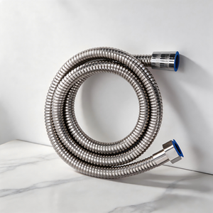 Manguera de ducha antifugas de varios tamaños, trenzada de acero inoxidable 304 con junta de silicona y tuerca larga para renovación de baños, en stock. - Product Image 1