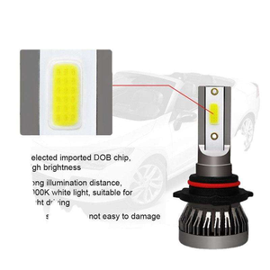 Ampoule LED Mini H4 6000LM 6000K 12V 40W avec puce COB, blanc, pour phare de voiture, ajustement universel - Product Image 5