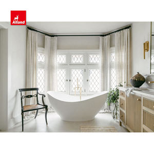 Alland Personnalisez les meubles en bois Meuble de rangement délicat pour salle de bain avec comptoir en marbre de quartz pour lavage à la <span class=keywords><strong>main</strong></span> - Product Image 3