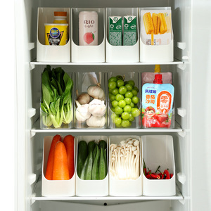 Organizador de nevera rectangular, blanco, transparente, de gran capacidad, sin tapa, para uso doméstico - Product Image 5