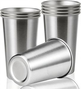 Tazas de viaje individuales de acero inoxidable 700 de 304 ml con logotipo personalizado Diseño clásico para uso en la barra-Agua Té Café - Product Image 1