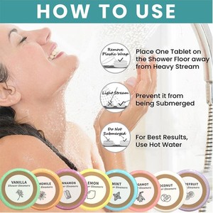 Lot de 8 bombes de douche parfumées uniques, ensemble de cadeaux pour soins personnels, vapeurs d'aromathérapie, pour salle de bain et spa - Product Image 4