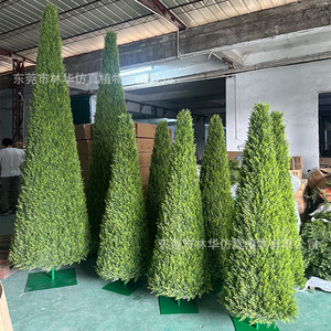 Sapins et cyprès coniques artificiels pour intérieur et <span class=keywords><strong>extérieur</strong></span>, décorations de mariage, <span class=keywords><strong>aménagement</strong></span> paysager, fausses plantes vertes, sites touristiques, hôtels, résistants aux UV - Product Image 3