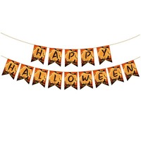 Décorations en papier nid d'abeille sur le thème de l'horreur pour fête d'Halloween, décorations de table d'Halloween, décorations de bureau avec citrouilles et elfes