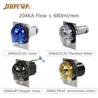 JIHPUMP pompa peristaltik DC 12V/24V 680mL/menit Dispenser minuman makanan & deterjen untuk mesin cuci piring untuk dosis Kimia