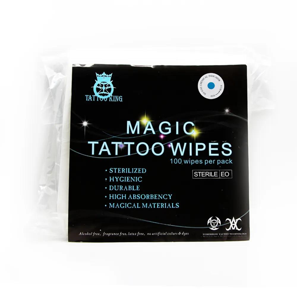 Стерилизованная бумага для тату-салфеток, для мыла зеленого и синего цвета, водонепроницаемые полотенца, без волокна, 100 листов в каждом пакете