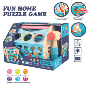 Juguete Educativo Multifuncional Montessori para Bebés, con Números, Gráficos y Colores, Juego de Reconocimiento, Rompecabezas de Bloques de Construcción con Martillo - Product Image 3