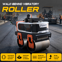 Compacteur vibrant à double tambour FURD 550 kg, compresseur de sol manuel pour l'entretien routier - Prix