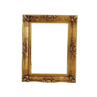 Cadre photo en bois massif, coin doré, fleur, rétro, européen, cadre décoratif pour peinture à l'huile, pour studio photo, miroirs de maison, grand