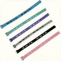 Personnalisation d'usine W.W.J.D. Bracelet en jacquard imprimé lettres, bracelet tissé réglable, cadeaux pour les amis