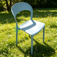 Chaise de bistrot empilable et épaissie pour café, bar, salon, centre commercial, école, usine, bureau, usage commercial, chaise en plastique bon marché