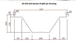 HN914-610 k loại dài khoảng tấm kích thước lớn không có dầm cong vòm tấm lợp cuộn hình thành máy - Product Image 4