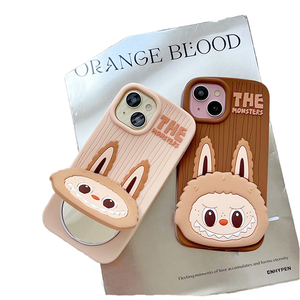 Ốp điện thoại silicon <span class=keywords><strong>3D</strong></span> thời trang Labubu, họa tiết hoạt hình dễ thương, tương thích với iPhone 16 15 14 13 12 11 Pro Max - Product Image 1