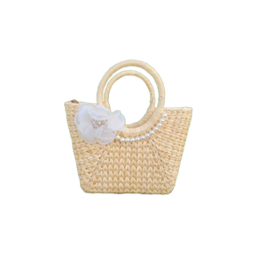 Bolsa de mimbre marrón claro de estilo clásico, entrega rápida, bolsa de jacinto de agua, Material de mimbre hecho en Vietnam - Product Image 4