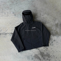 Veste coupe-vent en nylon imperméable personnalisée avec capuche, fermeture éclair de haute qualité, design tendance