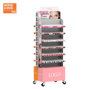 Tùy chỉnh sơn móng tay hiển thị giá sàn gắn hai Mặt hiển thị Kệ bánh có thể tháo rời Son môi hiển thị kệ - Product Image 3