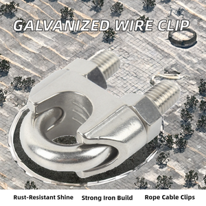 Serre-câble en U en fer malléable galvanisé de haute qualité, 6 mm, pour usage industriel lourd - Product Image 2