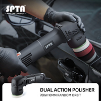 Pulidora Orbital Mini SPTA de 780W, 3 Pulgadas, Órbita de 10mm, Velocidad Variable, Doble Acción, para Detallado, Pulido y Limpieza de Autos